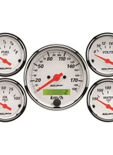 AutoMeter GAUGE KIT; 5 PC.; 3 1/8in./2 1/16in.; ELEC. KM/H SPEEDO.; ARCTIC WHITE                                     - 1302-M - Image 7