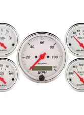 AutoMeter GAUGE KIT; 5 PC.; 3 1/8in./2 1/16in.; ELEC. SPEEDOMETER; ARCTIC WHITE                                     - 1302 - Image 7