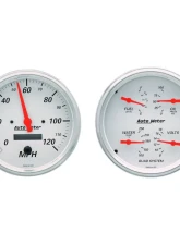 AutoMeter GAUGE KIT; 2 PC.; QUAD/SPEEDOMETER; 5in.; ARCTIC WHITE                                     - 1303 - Image 7