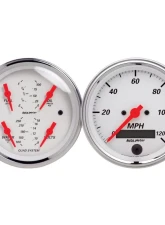 AutoMeter GAUGE KIT; 2 PC.; QUAD/SPEEDOMETER; 3 3/8in.; ARCTIC WHITE                                     - 1308 - Image 7