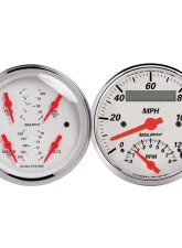 AutoMeter GAUGE KIT; 2 PC.; QUAD/TACH/SPEEDO; 3 3/8in.; ARCTIC WHITE                                     - 1309 - Image 7