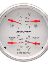 AutoMeter GAUGE; QUAD; 5in.; 240OE-33OF; ELEC; ARCTIC WHITE                                     - 1310 - Image 3