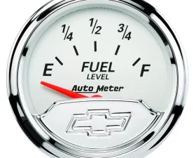 AutoMeter GAUGE; FUEL LEVEL; 2 1/16in.; 240OE TO 33OF; ELEC; CHEVROLET HERITAGE BOWTIE