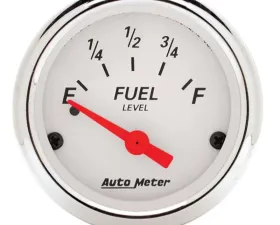 AutoMeter GAUGE; FUEL LEVEL; 2 1/16in.; 0OE TO 30OF; ELEC; ARCTIC WHITE