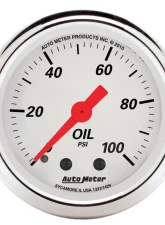 AutoMeter GAUGE KIT; 5 PC.; 3 1/8in./2 1/16in.; MECH. SPEEDO.; WTMP/OILP; ARCTIC WHT                                     - 1311 - Image 3