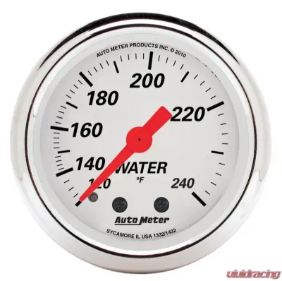 AutoMeter GAUGE KIT; 5 PC.; 3 1/8in./2 1/16in.; MECH. SPEEDO.; WTMP/OILP; ARCTIC WHT - 1311