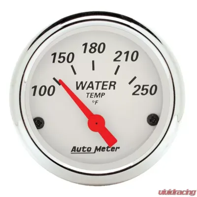 AutoMeter GAUGE; WATER TEMP; 2 1/16in.; 250deg.F; ELEC; ARCTIC WHITE - 1337