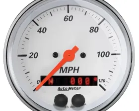 AutoMeter GAUGE; SPEEDOMETER; 3 3/8in.; 120MPH; GPS; ARCTIC WHITE