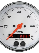 AutoMeter GAUGE; SPEEDOMETER; 3 3/8in.; 120MPH; GPS; ARCTIC WHITE                                     - 1349 - Image 2