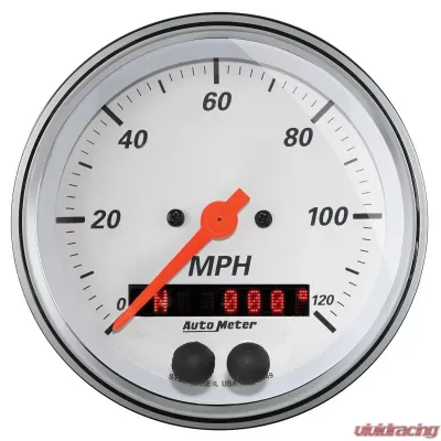 AutoMeter GAUGE; SPEEDOMETER; 3 3/8in.; 120MPH; GPS; ARCTIC WHITE - 1349