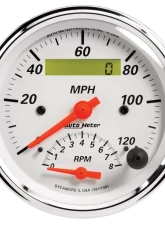 AutoMeter GAUGE; TACH/SPEEDO; 3 3/8in.; 120MPH/8K RPM; ELEC. PROGRAM.; ARCTIC WHITE                                     - 1381 - Image 3