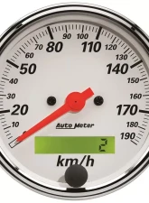 AutoMeter GAUGE KIT; 5 PC.; 3 1/8in./2 1/16in.; ELEC. KM/H SPEEDO.; ARCTIC WHITE                                     - 1302-M - Image 5