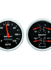 AutoMeter GAUGE KIT; 2 PC.; QUAD/SPEEDOMETER; 5in.; DESIGNER BLACK                                     - 1403 - Image 2