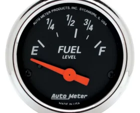 AutoMeter GAUGE; FUEL LEVEL; 2 1/16in.; 73OE TO 10OF; ELEC; DESIGNER BLACK