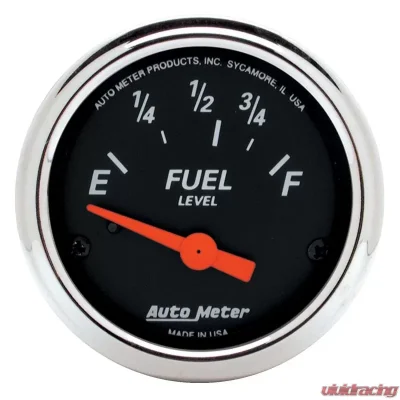 AutoMeter GAUGE; FUEL LEVEL; 2 1/16in.; 73OE TO 10OF; ELEC; DESIGNER BLACK - 1423