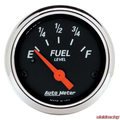 AutoMeter GAUGE; FUEL LEVEL; 2 1/16in.; 240OE TO 33OF; ELEC; DESIGNER BLACK - 1424