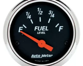 AutoMeter GAUGE; FUEL LEVEL; 2 1/16in.; 0OE TO 30OF; ELEC; DESIGNER BLACK