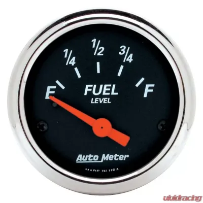AutoMeter GAUGE; FUEL LEVEL; 2 1/16in.; 0OE TO 30OF; ELEC; DESIGNER BLACK - 1425