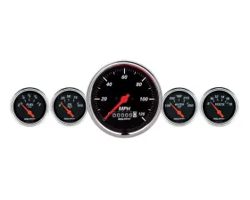 AutoMeter GAUGE KIT; 5 PC.; 3 3/8in./2 1/16in.; ELEC. SPEEDOMETER; DESIGNER BLACK