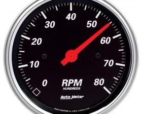 AutoMeter GAUGE; TACHOMETER; 3 3/8in.; 8K RPM; IN-DASH; DESIGNER BLACK