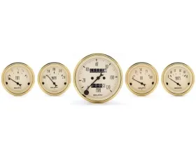 AutoMeter GAUGE KIT; 5 PC.; 3 1/8in./2 1/16in.; MECH. SPEEDOMETER; GOLDEN OLDIES
