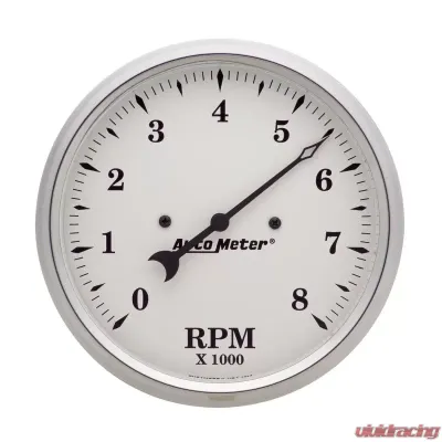 AutoMeter GAUGE; TACHOMETER; 5in.; 8K RPM; IN-DASH; OLD TYME WHITE - 1699