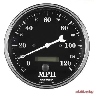 AutoMeter GAUGE; SPEEDO.; 5in.; 120MPH; ELEC. PROG. W/LCD ODO; OLD TYME BLACK - 1789