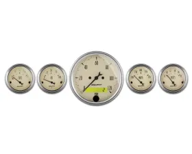 AutoMeter GAUGE KIT; 5 PC.; 3 1/8in./2 1/16in.; ELEC. SPEEDOMETER; ANTIQUE BEIGE