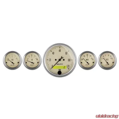 AutoMeter GAUGE KIT; 5 PC.; 3 1/8in./2 1/16in.; ELEC. SPEEDOMETER; ANTIQUE BEIGE - 1809