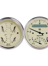 AutoMeter GAUGE KIT; 2 PC.; QUAD/TACH/SPEEDO; 3 3/8in.; ANTIQUE BEIGE                                     - 1820 - Image 7