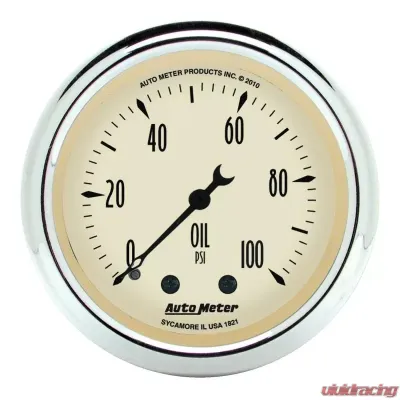 AutoMeter GAUGE KIT; 5 PC.; 3 1/8in./2 1/16in.; MECH. SPEEDO.; WTMP/OILP; ANTQ BEIGE - 1811