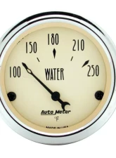 AutoMeter GAUGE; WATER TEMP; 2 1/16in.; 250deg.F; ELEC; ANTIQUE BEIGE                                     - 1837 - Image 2