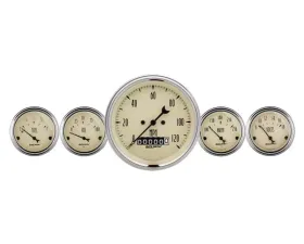 AutoMeter GAUGE KIT; 5 PC.; 3 3/8in./2 1/16in.; ELEC. SPEEDOMETER; ANTIQUE BEIGE