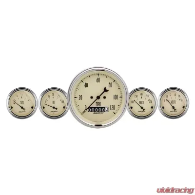 AutoMeter GAUGE KIT; 5 PC.; 3 3/8in./2 1/16in.; ELEC. SPEEDOMETER; ANTIQUE BEIGE - 1840
