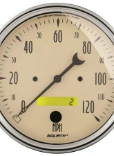 AutoMeter GAUGE; SPEEDOMETER; 5in.; 120MPH; ELEC. PROG. W/LCD ODO; ANTIQUE BEIGE                                     - 1889 - Image 2