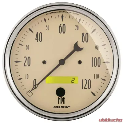 AutoMeter GAUGE; SPEEDOMETER; 5in.; 120MPH; ELEC. PROG. W/LCD ODO; ANTIQUE BEIGE - 1889