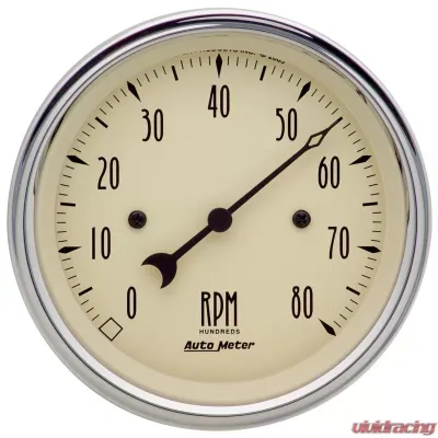 AutoMeter GAUGE; TACHOMETER; 3 3/8in.; 8K RPM; IN-DASH; ANTIQUE BEIGE - 1890