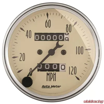 AutoMeter GAUGE; SPEEDOMETER; 3 1/8in.; 120MPH; MECHANICAL; ANTIQUE BEIGE - 1896