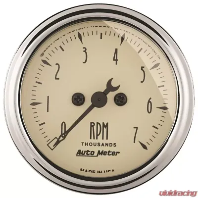 AutoMeter GAUGE; TACHOMETER; 2 1/16in.; 7K RPM; IN-DASH; ANTIQUE BEIGE - 1897