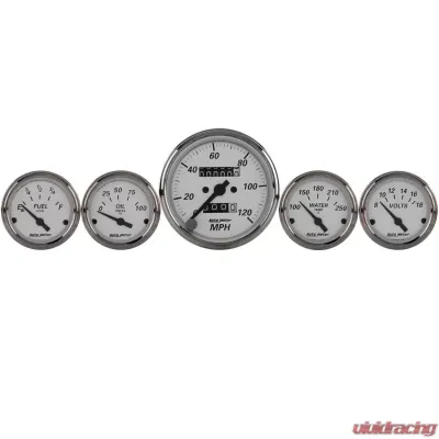 AutoMeter GAUGE KIT; 5 PC.; 3 1/8in./2 1/16in.; MECH. SPEEDOMETER; AMERICAN PLATINUM - 1901