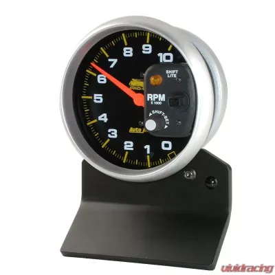 AutoMeter GAUGE; TACH; 5in.; 10K RPM; W/SHIFT-LITE 2/4 CYLINDER; BLACK; PRO-CYCLE - 19208