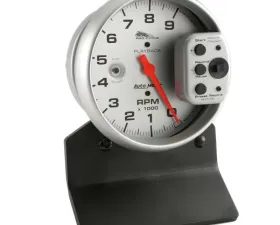 AutoMeter GAUGE; TACH; 5in.; 9K RPM; PEDESTAL W/RPM PLAYBACK; SILVER; PRO-CYCLE