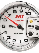 AutoMeter GAUGE; TACH; 5in.; 10K RPM; SHIFT-LITE; 2/4 CYLINDER; WHITE; FAT TACH; PRO-CYCLE                                     - 19265 - Image 2