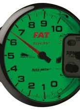 AutoMeter GAUGE; TACH; 5in.; 10K RPM; SHIFT-LITE; 2/4 CYLINDER; WHITE; FAT TACH; PRO-CYCLE                                     - 19265 - Image 2
