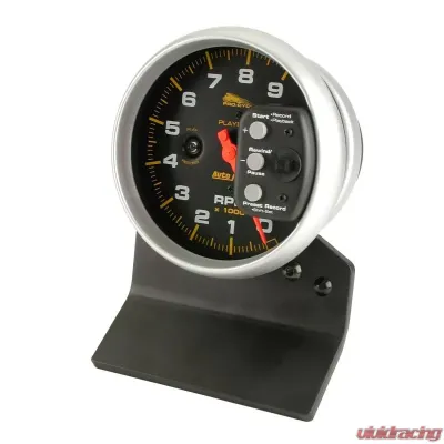 AutoMeter GAUGE; TACH; 5in.; 9K RPM; PEDESTAL W/RPM PLAYBACK; BLACK; PRO-CYCLE - 19266