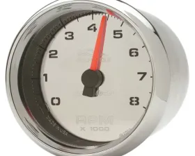 AutoMeter GAUGE; TACH; 2-5/8in.; 8K RPM; 2/4 CYLINDER; CHROME; PRO-CYCLE