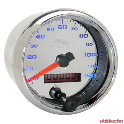 AutoMeter GAUGE; SPEEDO; 2 5/8in.; 120 MPH; ELEC; CHROME; PRO-CYCLE - 19342