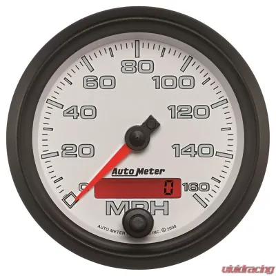 AutoMeter GAUGE; SPEEDOMETER; 3 3/8in.; 160MPH; ELEC. PROGRAMMABLE; WHITE; PRO-CYCLE - 19589