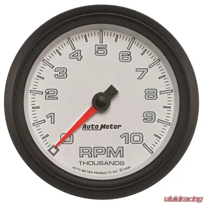 AutoMeter GAUGE; TACHOMETER; 3 3/8in.; 10K RPM; WHITE; PRO-CYCLE - 19598