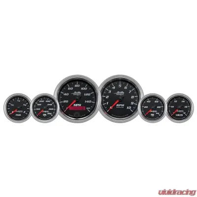 AutoMeter GAUGE KIT; 6 PC. KIT; 3 3/8in./2 1/16in.; BAGGER; BLACK; PRO-CYCLE - 19601